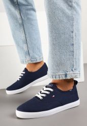 Granatowe Tenisówki Vices w Klasycznym Stylu Gallriva. Niebieskie trampki i tenisówki damskie Born2be, bez wzorów. Za 39.99 zł.