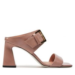 Klapki Pollini. Czerwone klapki damskie Pollini, bez wzorów, bez obcasa. Za 1,829.00 zł.