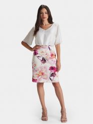Swing Sukienka koktajlowa 5AG16100 Kolorowy Slim Fit. Sukienki damskie Swing, bez wzorów, z syntetyku, wizytowe, bez kołnierzyka, bez ramiączek. Za 399.99 zł.