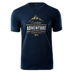 T-shirt Męski Z Bawełny Lore. Niebieskie t-shirty męskie Hi-tec, m, bez wzorów, z bawełny, bez kołnierzyka. Za 69.99 zł.