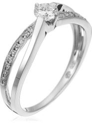 Maison héritage PARIS Złoty pierścionek "Joli Solitaire" z diamentami rozmiar: 61. Szare pierścionki damskie maison héritage PARIS, z diamentem, złote. Za 2,789.42 zł.