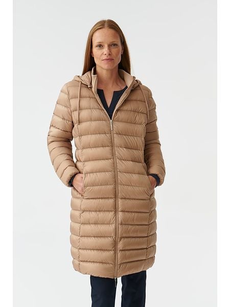 TATUUM Płaszcz puchowy w kolorze beżowym rozmiar: 38. Brązowe płaszcze damskie Tatuum, bez wzorów, z puchu. Za 392.52 zł.