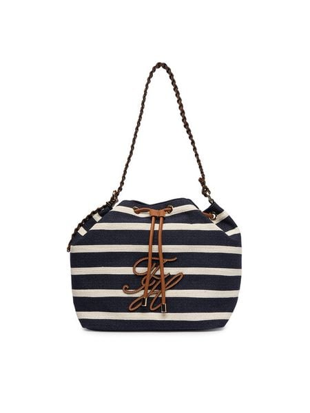 Tommy Hilfiger Torebka Th Elev Summer Bucket Stripe AW0AW18401 Granatowy. Niebieskie torebki klasyczne damskie Tommy Hilfiger, bez wzorów, z materiału, bez dodatków. Za 699.99 zł.