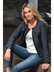 Bleu d'Azur Koszulka "Chloe" w kolorze białym rozmiar: 36. Białe bluzki damskie Bleu d'Azur, w ażurowe wzory, klasyczne, bez kołnierzyka, bez ramiączek. Za 87.81 zł.