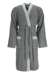 ESPRIT Szlafrok "Double Stripe" w kolorze antracytowym rozmiar: 52/54. Czarne szlafroki męskie Esprit, bez wzorów, z bawełny. Za 195.99 zł.