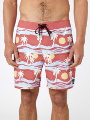 Rip Curl Szorty kąpielowe w kolorze czerwono-błękitnym rozmiar: W28. Czerwone szorty sportowe męskie Rip Curl, z materiału, outdoorowe. Za 61.46 zł.