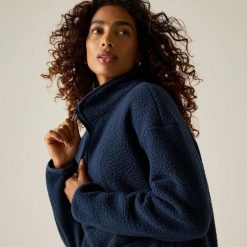 Damska bluza polarowa Frankie Borg Longline Half Zip. Niebieskie bluzy bez kaptura damskie Regatta, z materiału. Za 315.50 zł.