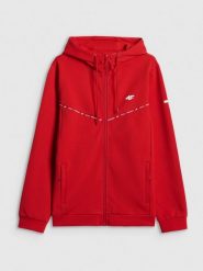4F Bluza kibica z kapturem męska - czerwona L. Czerwone bluzy sportowe męskie 4f, l. Za 249.99 zł.