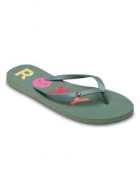 Sandały dla Kobiety SANDY Zielony. Zielone sandały damskie Roxy, bez wzorów, z gumy, bez obcasa. Za 84.99 zł.