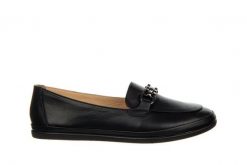 Mokasyny Bayla-161 158 23703 Black 161487, Czarny, Skóra naturalna - 38. Czarne mokasyny damskie Bayla, z materiału. W wyprzedaży za 179.10 zł.