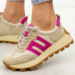 Beżowe skórzane półbuty damskie Filippo Dp6743/25. Brązowe półbuty damskie Filippo, bez wzorów, z jeansu, eleganckie, bez obcasa, na platformie. Za 259.00 zł.