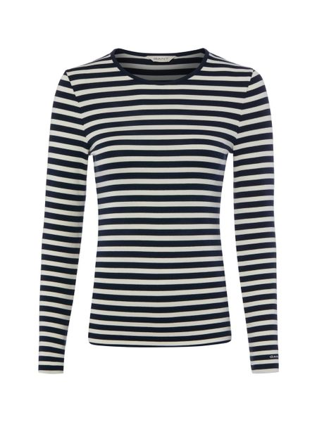 Gant koszulka z długim rękawem Kobiety Bawełna niebieski, L. Niebieskie t-shirty damskie Gant, l, bez wzorów, z bawełny, bez kołnierzyka. Za 379.95 zł.
