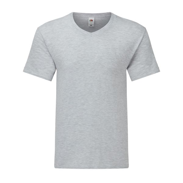 Koszulka Unisex Dla Dorosłych Iconic 150 Heather V Neck. Szare bluzki damskie Fruit of the Loom, xl, bez wzorów, sportowe, bez kołnierzyka, bez ramiączek. Za 43.99 zł.