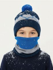 Komplet: czapka i komin - wielobarwny. Szaliki dziecięce Sinsay, bez ramiączek. Za 25.99 zł.