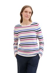 Tom Tailor Sweter ze wzorem rozmiar: L. Swetry klasyczne damskie Tom Tailor, l, z bawełny, bez kołnierzyka. Za 79.03 zł.