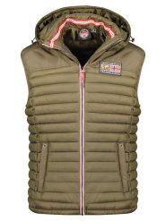 Geographical Norway Kamizelka pikowana "Vadalmo" w kolorze khaki rozmiar: S. Brązowe kamizelki męskie Geographical Norway, s. Za 198.10 zł.