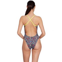 Damski 1-częściowy kostium kąpielowy z nadrukiem Zoggs Rayback E+. Niebieskie stroje jednoczęściowe damskie ZOGGS, xs, bez wzorów. Za 211.75 zł.