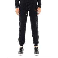 Spodnie dresowe z bawełna z sznurek regulacyjny na co dzień. Czarne spodnie dresowe damskie LEONE 1947 APPAREL, bez wzorów, z bawełny. W wyprzedaży za 124.24 zł.