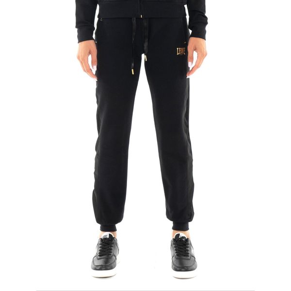 Spodnie dresowe z bawełna z sznurek regulacyjny na co dzień. Czarne spodnie dresowe damskie LEONE 1947 APPAREL, z bawełny, na fitness i siłownię. W wyprzedaży za 151.56 zł.