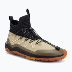 Buty barefoot męskie Vivobarefoot Primus Trail Flow Mid. Brązowe buty trekkingowe męskie VIVOBAREFOOT, bez zapięcia, trekkingowe. Za 639.99 zł.