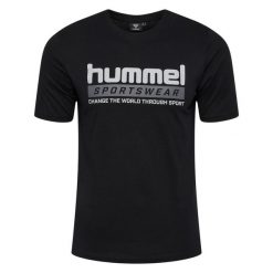 Koszulka Hummel Legacy Carson. Czarne t-shirty sportowe męskie HUMMEL, bez ramiączek, do piłki nożnej. Za 179.50 zł.