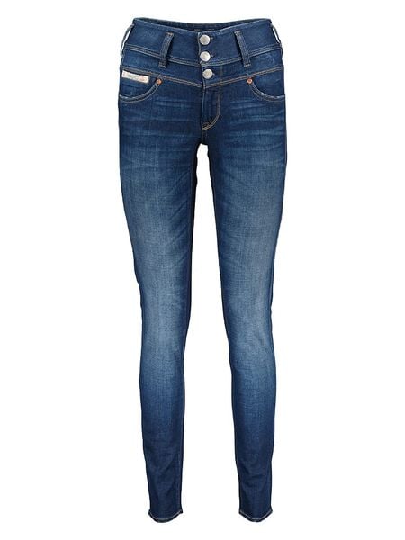 Herrlicher Dżinsy - Skinny fit - w kolorze granatowym rozmiar: W24/L32. Niebieskie jeansy damskie Herrlicher. Za 122.38 zł.