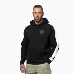 Bluza męska Pitbull San Diego Ca Hooded. Czarne bluzy sportowe męskie PITBULL, bez wzorów, z bawełny, sportowe, bez kołnierzyka, bez ramiączek. Za 189.99 zł.
