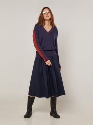 Rodier Sweter w kolorze granatowo-bordowym rozmiar: XL. Czerwone swetry klasyczne damskie Rodier, xl, bez kołnierzyka. Za 204.48 zł.