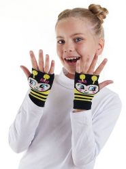 Denokids Rękawiczki w kolorze czarnym bez palców rozmiar: onesize. Czarne rękawiczki dziecięce Denokids, z materiału, bez ramiączek. Za 21.99 zł.