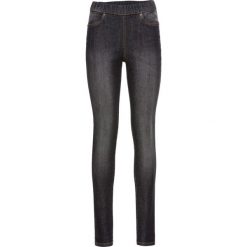 Wygodne tregginsy ze stretchem. Niebieskie legginsy damskie bonprix, bez wzorów, z jeansu. Za 84.99 zł.