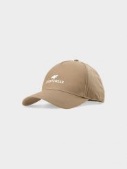 4F Czapka z daszkiem strapback uniseks - jasny brąz L/XL. Brązowe czapki z daszkiem damskie 4f, bez wzorów, z bawełny. W wyprzedaży za 39.99 zł.