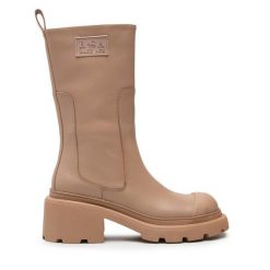 Botki Rage Age. Brązowe botki damskie Rage Age, bez obcasa, na słupku, bez zapięcia. Za 649.99 zł.