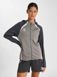Damska bluza z kapturem na zamek Hummel Lead 2.0. Szare bluzy z kapturem damskie HUMMEL, l, z dresówki. Za 250.00 zł.