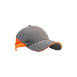 Czapka z daszkiem TRAP. Szare czapki męskie SOLOGNAC, bez wzorów, z bawełny, sportowe. Za 24.99 zł.