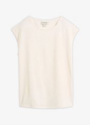 T-shirt z materiału ze strukturą. Niebieskie t-shirty damskie bonprix, bez wzorów, bez kołnierzyka. Za 67.99 zł.