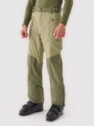 4F Spodnie narciarskie w kolorze zielonym rozmiar: S. Zielone spodnie materiałowe męskie 4f, bez wzorów. Za 196.24 zł.