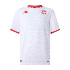 Koszulka wyjazdowa Tunezja Kombat 2025/26. Białe t-shirty sportowe męskie Kappa, bez ramiączek, do piłki nożnej. Za 401.50 zł.