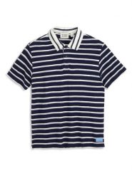 Scotch & Soda Koszulka polo w kolorze biało-granatowym rozmiar: M. Białe koszulki polo męskie Scotch & Soda, m, bez wzorów, bez ramiączek. Za 105.38 zł.