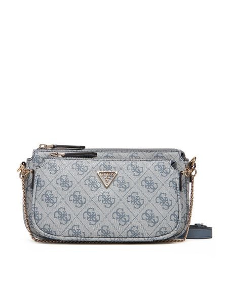 Guess Torebka Noelle II Mini HWBG96 72710 Niebieski. Niebieskie listonoszki damskie Guess, z aplikacjami, ze skóry, bez dodatków. Za 499.99 zł.