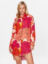 Sisley Sukienka codzienna 40NMLV03I Czerwony Regular Fit. Czerwone sukienki damskie SISLEY, na co dzień, bez wzorów, z wiskozy, bez kołnierzyka, bez ramiączek, proste. Za 649.99 zł.