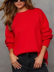 Milan Kiss Sweter w kolorze czerwonym rozmiar: S. Czerwone swetry klasyczne damskie Milan Kiss, s, bez kołnierzyka. Za 136.13 zł.