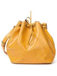 Louis Vuitton Skórzana torebka w kolorze żółtym - 24 x 26 x 18 cm rozmiar: onesize. Żółte torebki klasyczne damskie Louis Vuitton, bez wzorów, z materiału, bez dodatków. Za 3,145.99 zł.