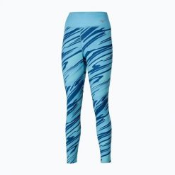 Legginsy do biegania damskie Mizuno 7/8 Printed. Niebieskie legginsy damskie Mizuno, s, bez wzorów, z elastanu. Za 149.99 zł.