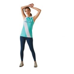 Damska koszulka polo Ariat Taryn. Niebieskie bluzki damskie Ariat, bez wzorów, bez kołnierzyka, bez ramiączek. Za 277.50 zł.