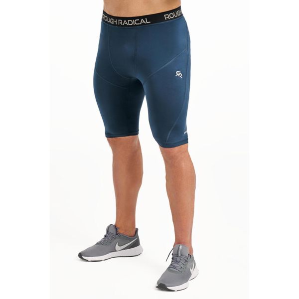 Spodenki fitness męskie Rough Radical Tight Shorts. Niebieskie szorty męskie ROUGH RADICAL, bez wzorów, sportowe. W wyprzedaży za 69.95 zł.