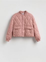 Pikowana kurtka - jasnofioletowy. Fioletowe kurtki damskie Reserved, l, bez wzorów, z tkaniny, bez kaptura. Za 199.99 zł.