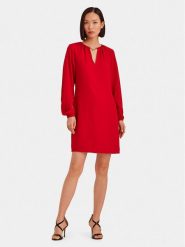 Lauren Ralph Lauren Sukienka codzienna 250919769002 Czerwony Regular Fit. Czerwone sukienki damskie Lauren Ralph Lauren, na co dzień, bez wzorów, z syntetyku, bez kołnierzyka, bez ramiączek, proste. Za 709.99 zł.