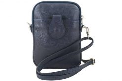 Listonoszka etui skórzane Barberini's 887-4 granatowe. Niebieskie shopper bag damskie Barberinis, bez wzorów, ze skóry, na ramię, małe, bez dodatków. Za 119.99 zł.