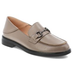 Beżowe Półbuty Vinceza Eleganckie Obuwie Damskie. Brązowe półbuty damskie VINCEZA, bez wzorów, ze skóry, biznesowe, bez obcasa. Za 129.00 zł.