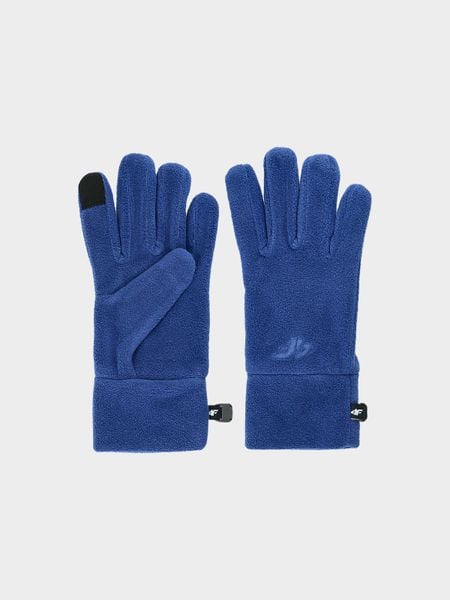 4F Rękawiczki polarowe Touch Screen dziecięce - niebieskie S/M. Niebieskie rękawiczki dziecięce 4f, z polaru, bez ramiączek. Za 29.99 zł.